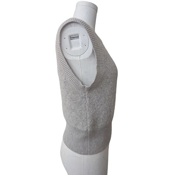 autumn cashmere sleeveless boucle cashmere wool sweater - Picture 5 of 11